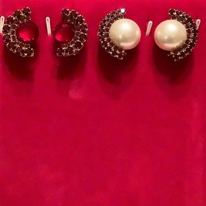 2 pair of Vintage clip on earrings